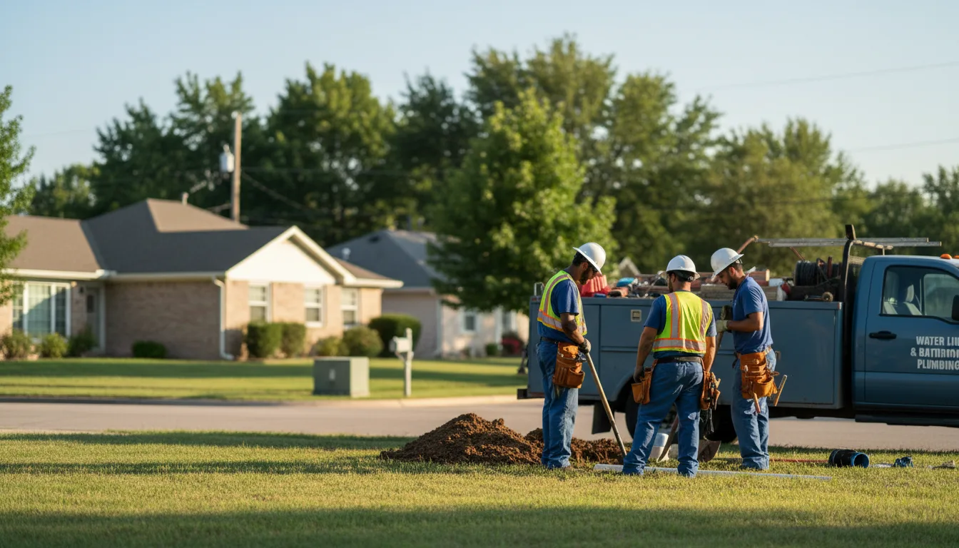 Residential water line and bathroom plumbing service in Gann Valley, SD